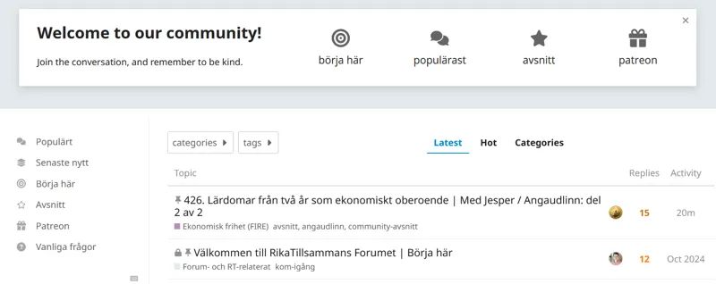 Exempel på diskussioner om lån och ekonomi